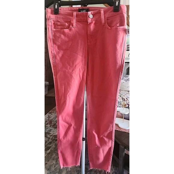 Paige Jeans Women’s 27 Verdugo Cropped Zach Unhemmed Stretch NWT A109 Excellent - Picture 1 of 6